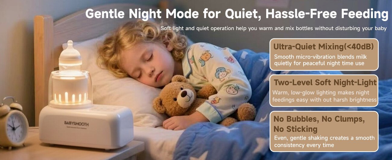 Engineered for quiet, hands-free night feeds — feature